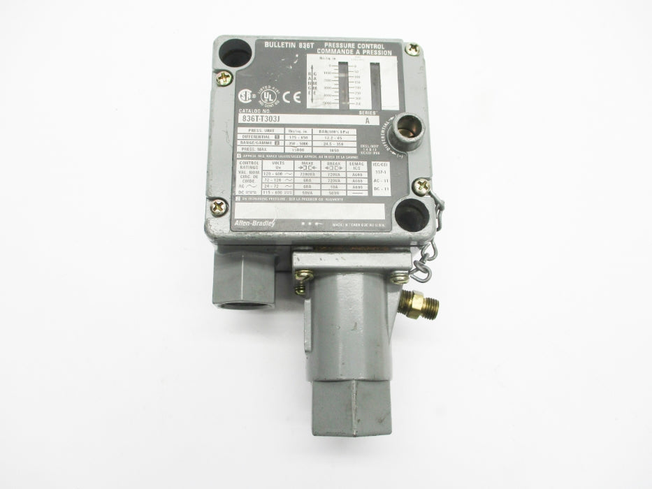 ALLEN BRADLEY 836T-T303J SER. A 175-650PSI UNMP