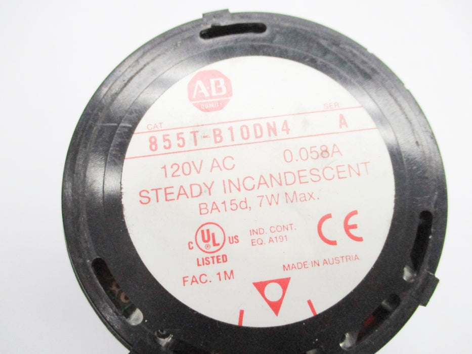 ALLEN BRADLEY 855T-B10DN4 SER. A (NO BULB) UNMP
