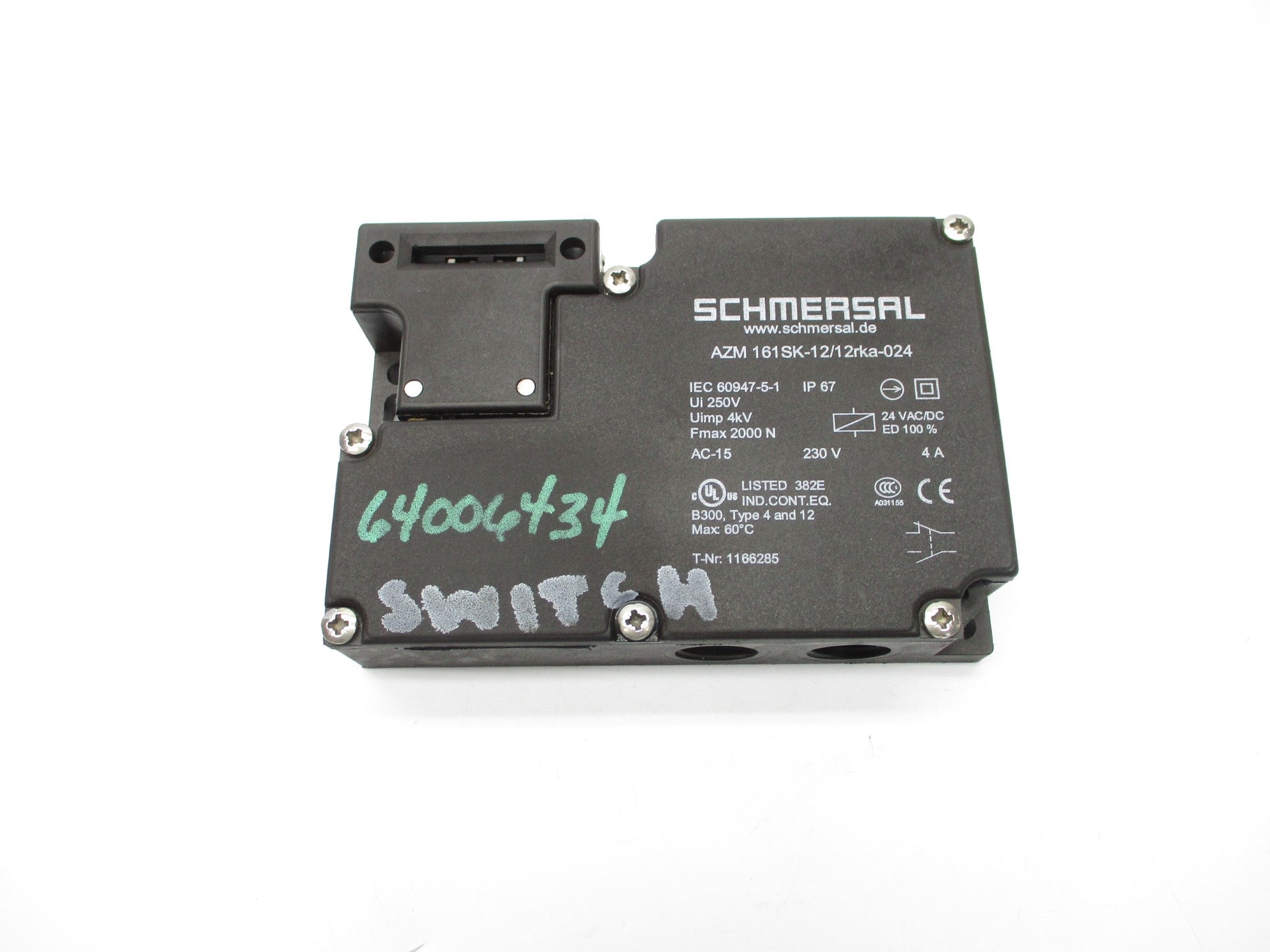 SCHMERSAL AZM161SK-12/12RKA-024 (NO KEY) (AS PICTURED) NSNP