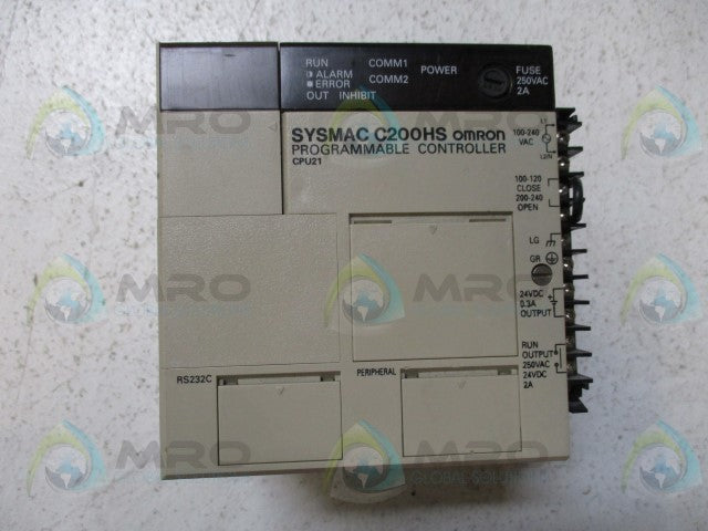 OMRON C200HS-CPU21-E PROGRAMMABLE CONTROLLER CPU UNIT *USED*