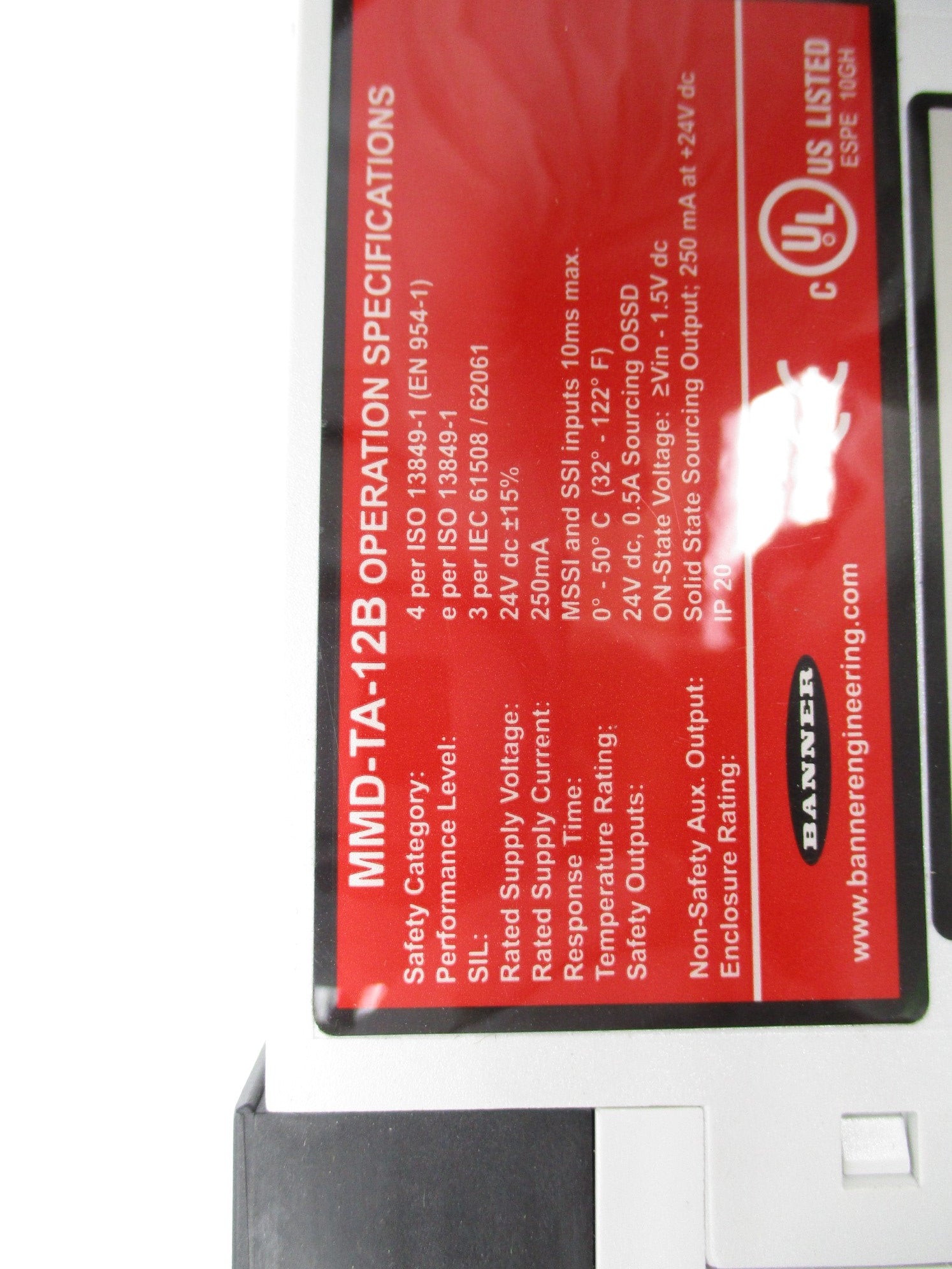 BANNER ENGINEERING MMD-TA-12B 24V NSNP