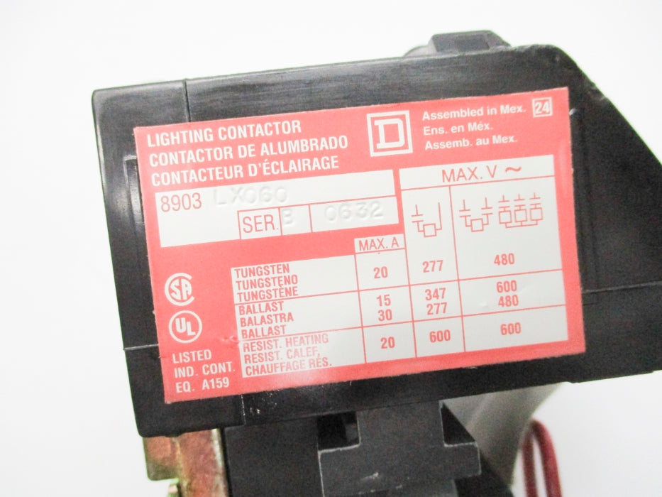 SQUARE D 8903LXO60V02 SER. B 110/120V NSMP