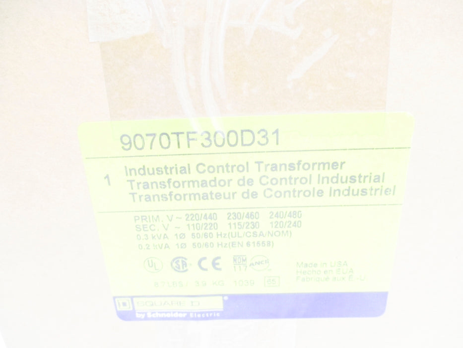 SQUARE D 9070TF300D31 0.2/0.3KVA NSMP