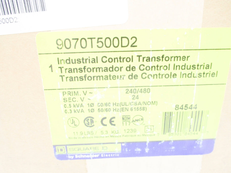 SQUARE D 9070T500D2 0.3/0.5KVA NSFS