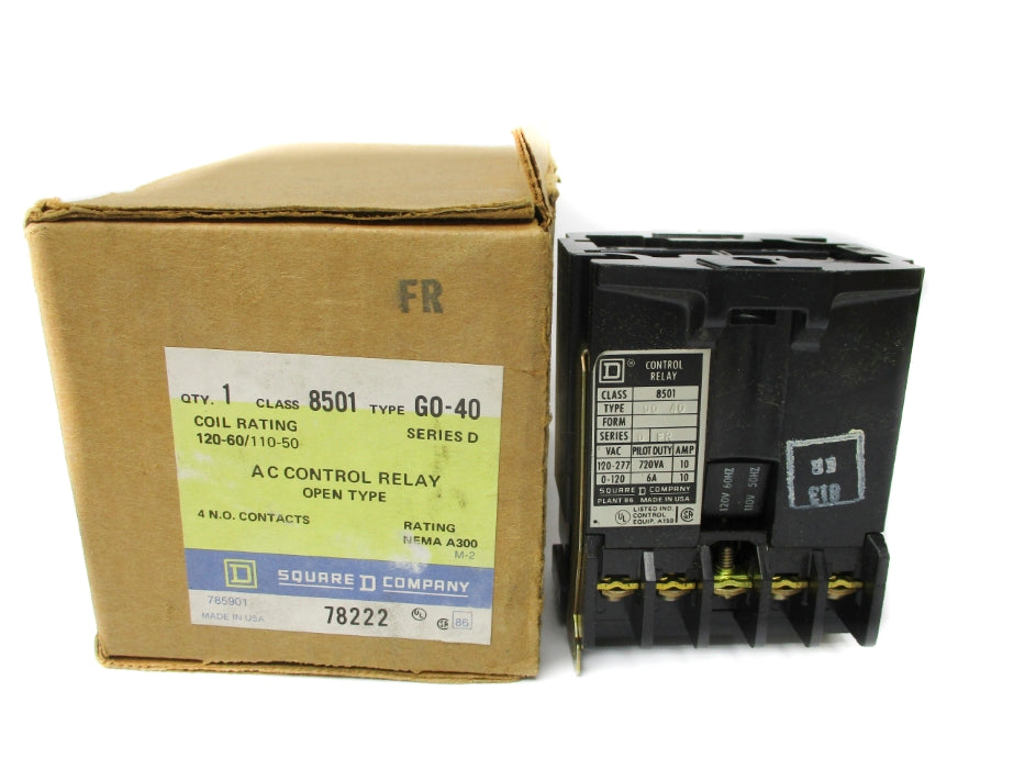 SQUARE D 8501GO40 SER. D 110/120V NSMP