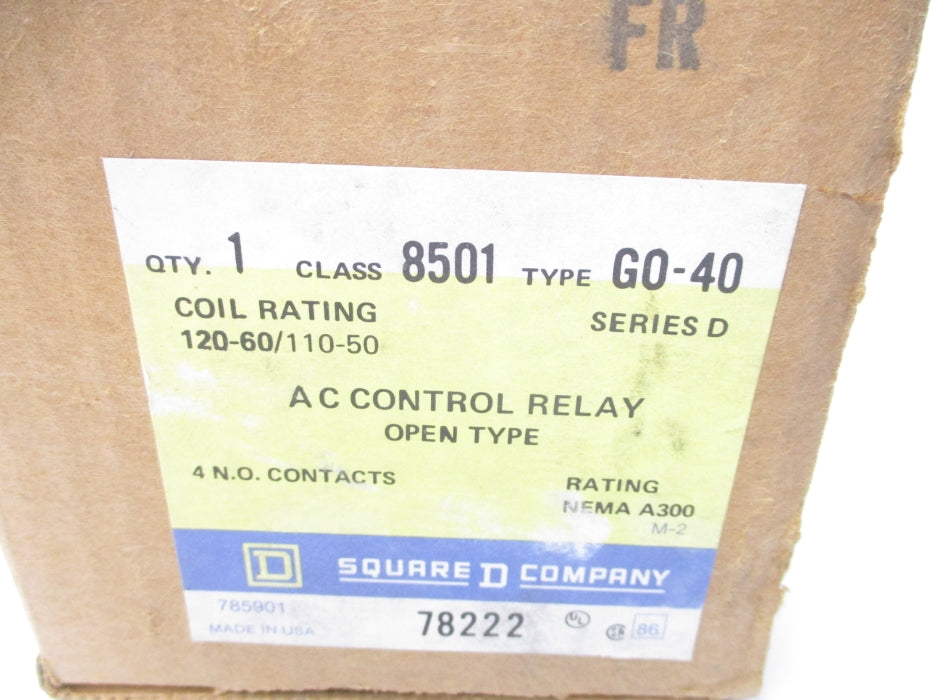 SQUARE D 8501GO40 SER. D 110/120V NSMP