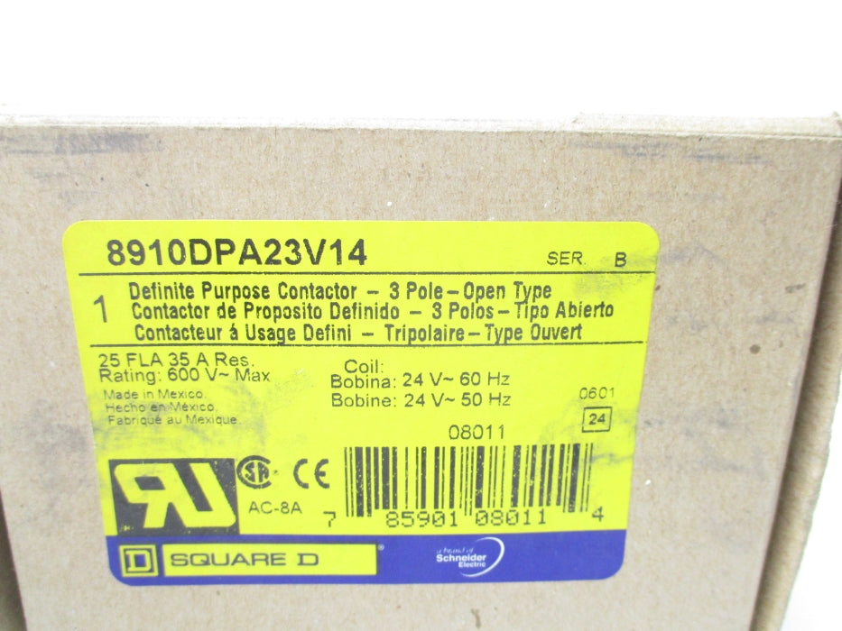 SQUARE D 8910DPA23V14 SER. B 24V NSMP