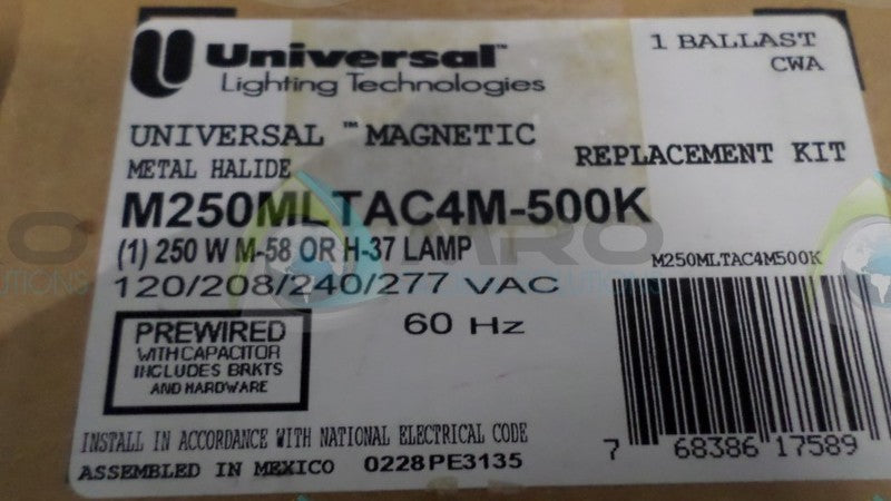 UNIVERSAL M250MLTAC4M-500K REPLACEMENT KIT *NEW IN BOX*