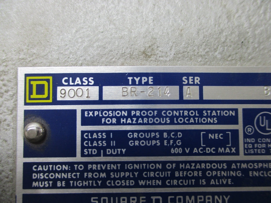 SQUARE D 9001BR214 SER. A NSNP