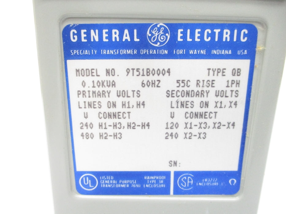 GENERAL ELECTRIC 9T51B0004 0.10KVA NSNP