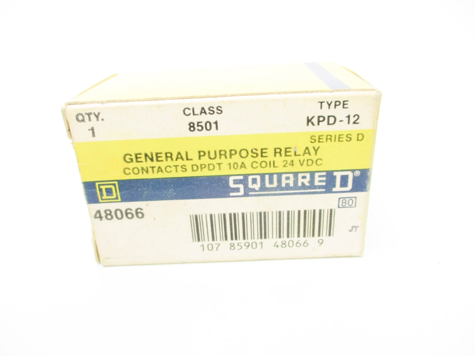 SQUARE D 8501KPD12 SER. D 24VDC 10A NSMP