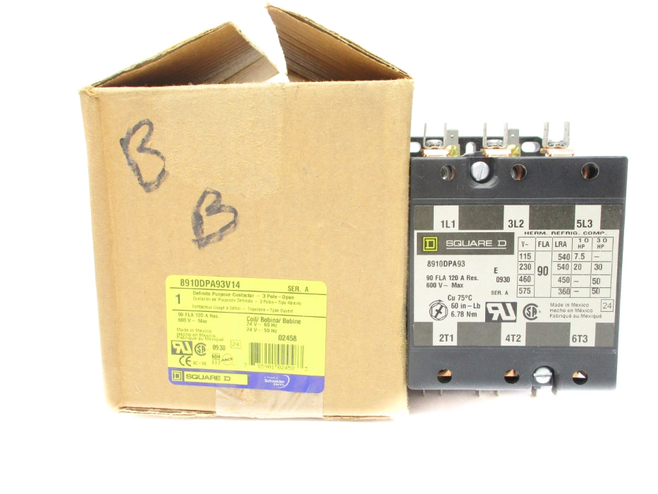 SQUARE D 8910DPA93V14 SER. A 24V NSMP