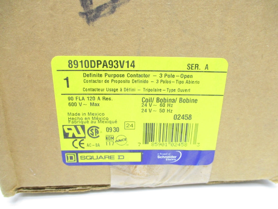 SQUARE D 8910DPA93V14 SER. A 24V NSMP