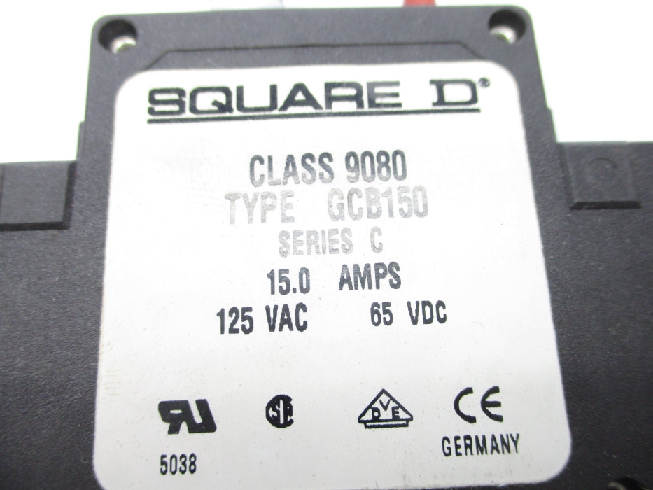 SQUARE D 9080GCB150 SER. C 15A 125VAC NSNP