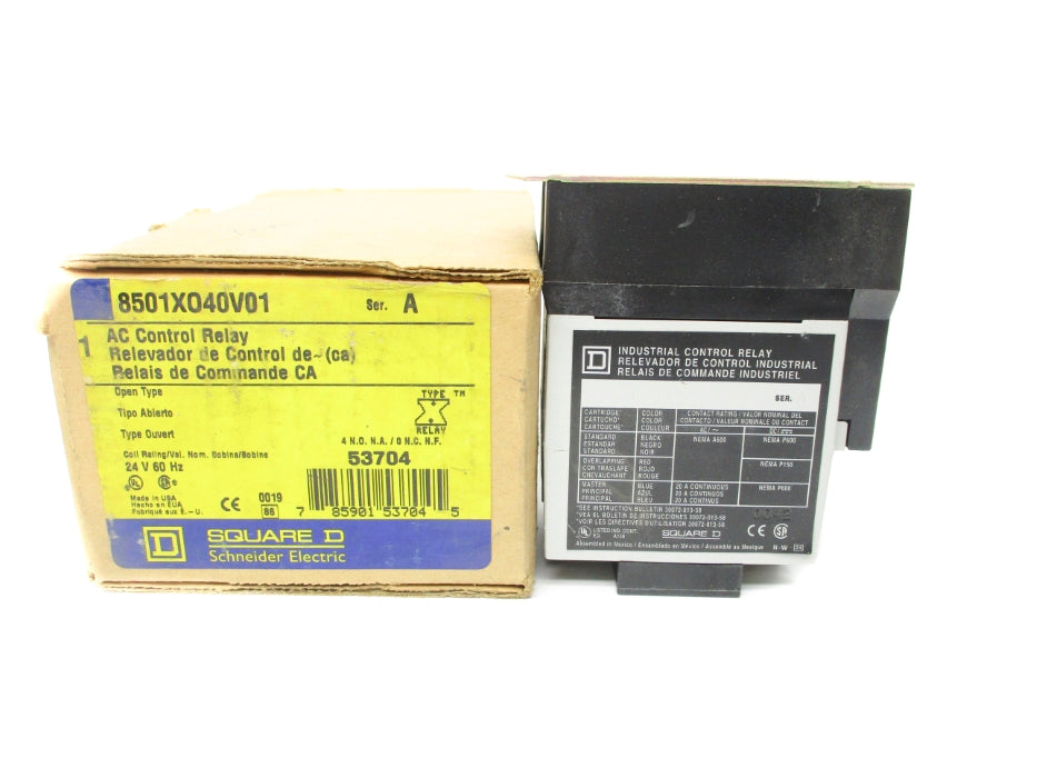 SQUARE D 8501XO40V01 SER. A 24V NSMP