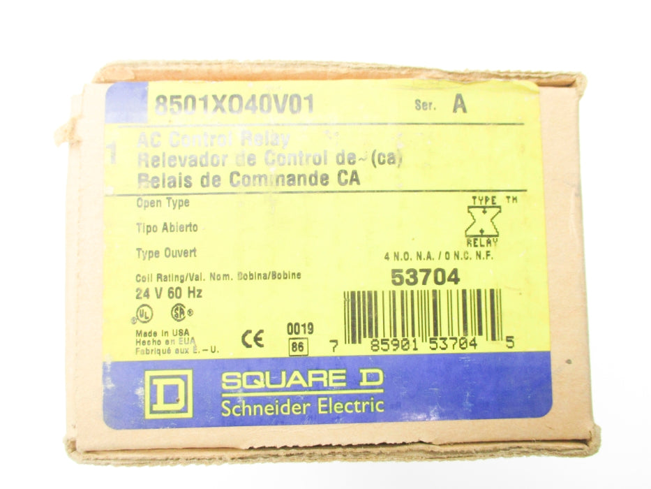 SQUARE D 8501XO40V01 SER. A 24V NSMP