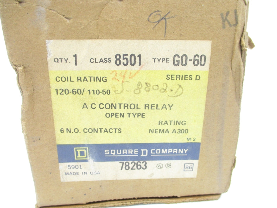 SQUARE D 8501GO60 SER. D 110/120V NSNP