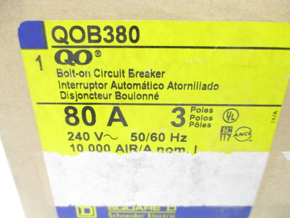 SQUARE D QOB380 80A 240V NSMP