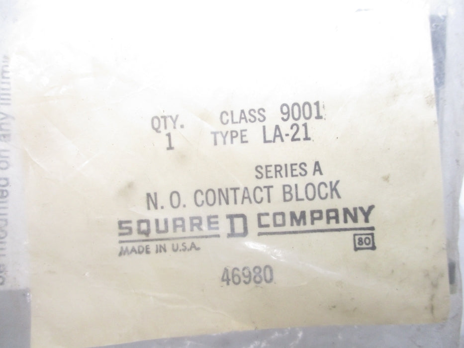 SQUARE D 9001LA21 SER. A NSMP