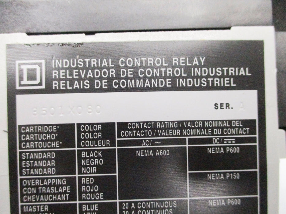 SQUARE D 8501XO80V02 SER. A 110/120V NSNP