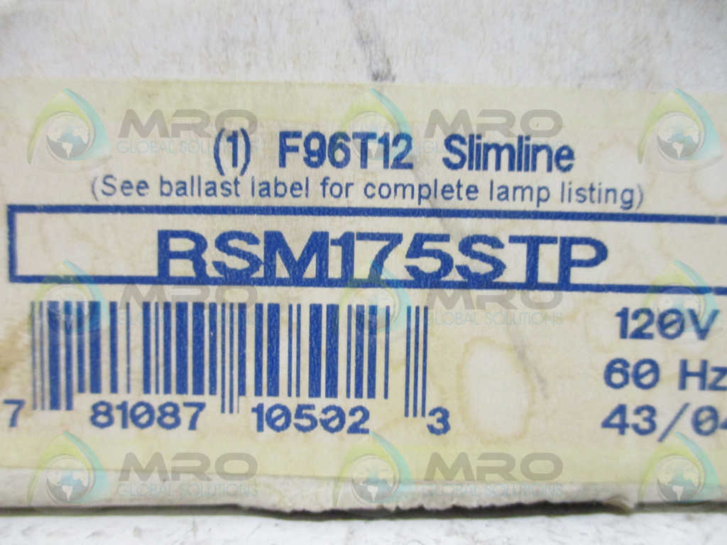 ADVANCE RSM175STP INSTANT START BALLAST 120V *NEW IN BOX*