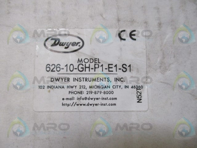 DWYER 626-10-GH-P1-E1-S1 PRESSURE TRANSMITTER *NEW IN BOX*