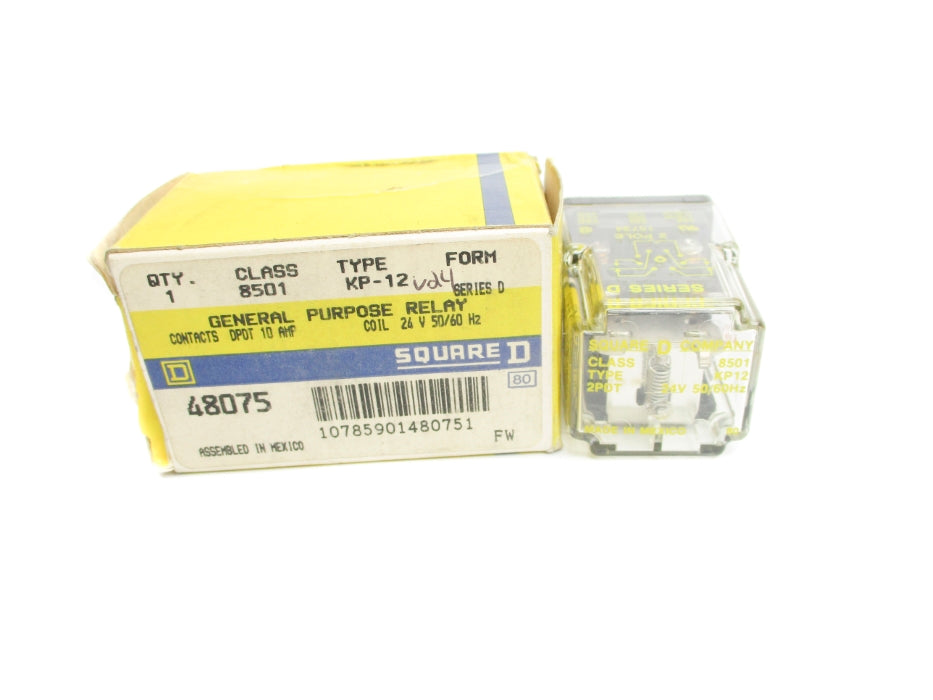 SQUARE D 8501KP12V24 SER. D 10A 24V NSMP