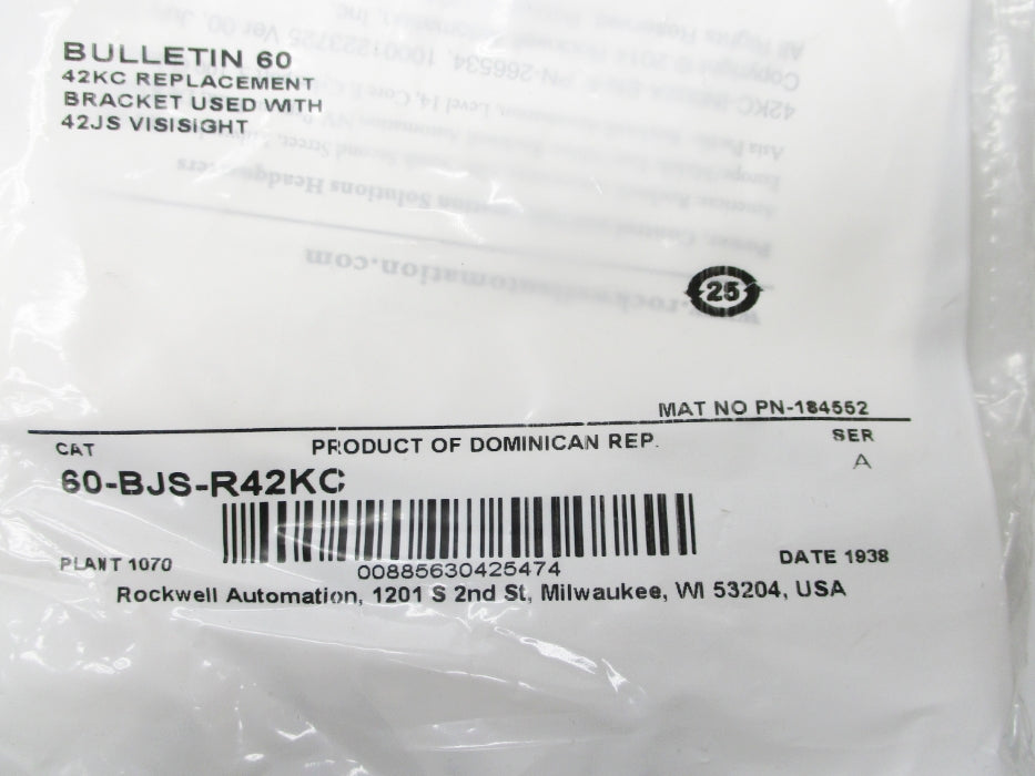 INDUSTRIAL SPARE PART 60-BJS-R42KC SER. A NSMP