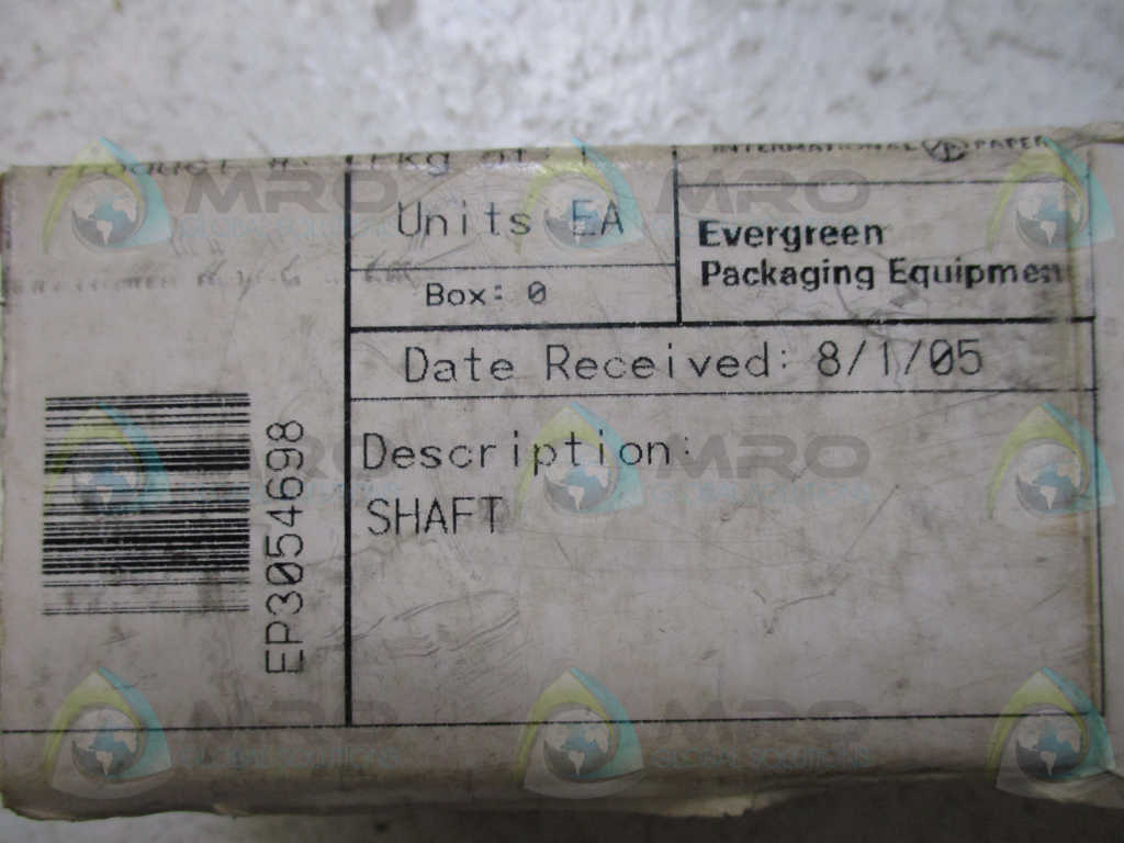 EVERGREEN EP3054698 SHAFT *NEW IN BOX*