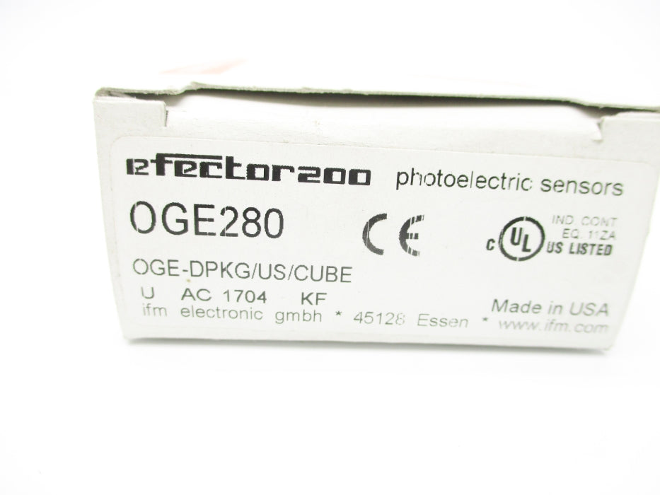 IFM EFECTOR OGE-DPKG/US/CUBE OGE280 10-30VDC NSMP