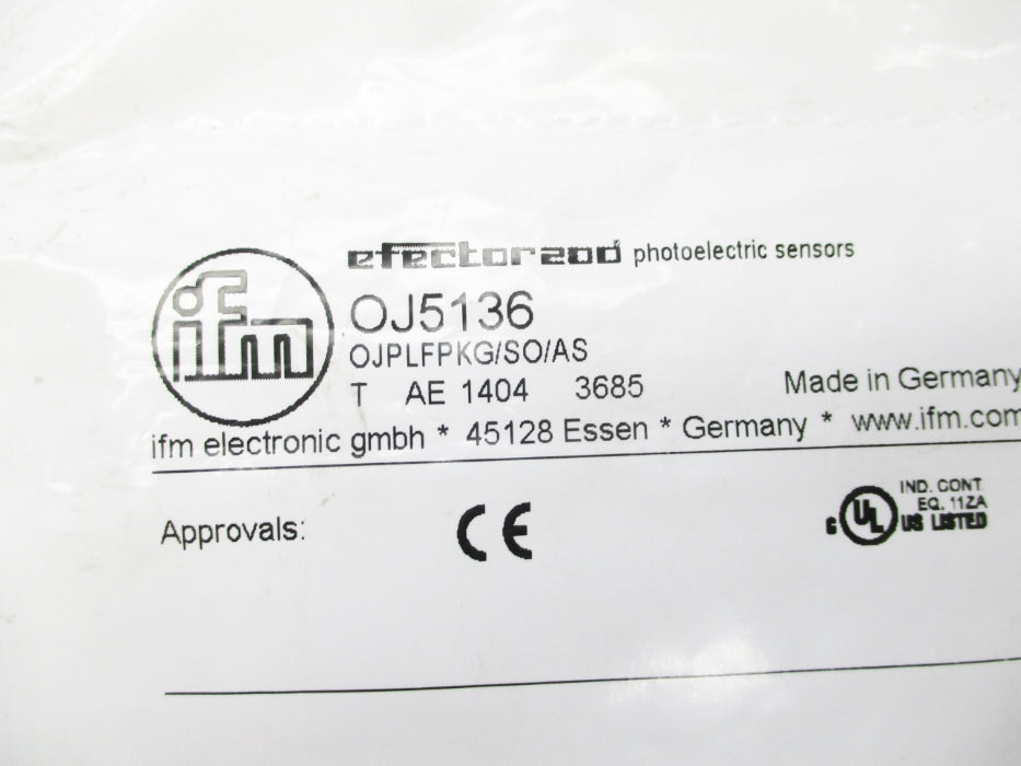 IFM EFECTOR OJPLFPKG/SO/AS OJ5136 10-30VDC NSMP