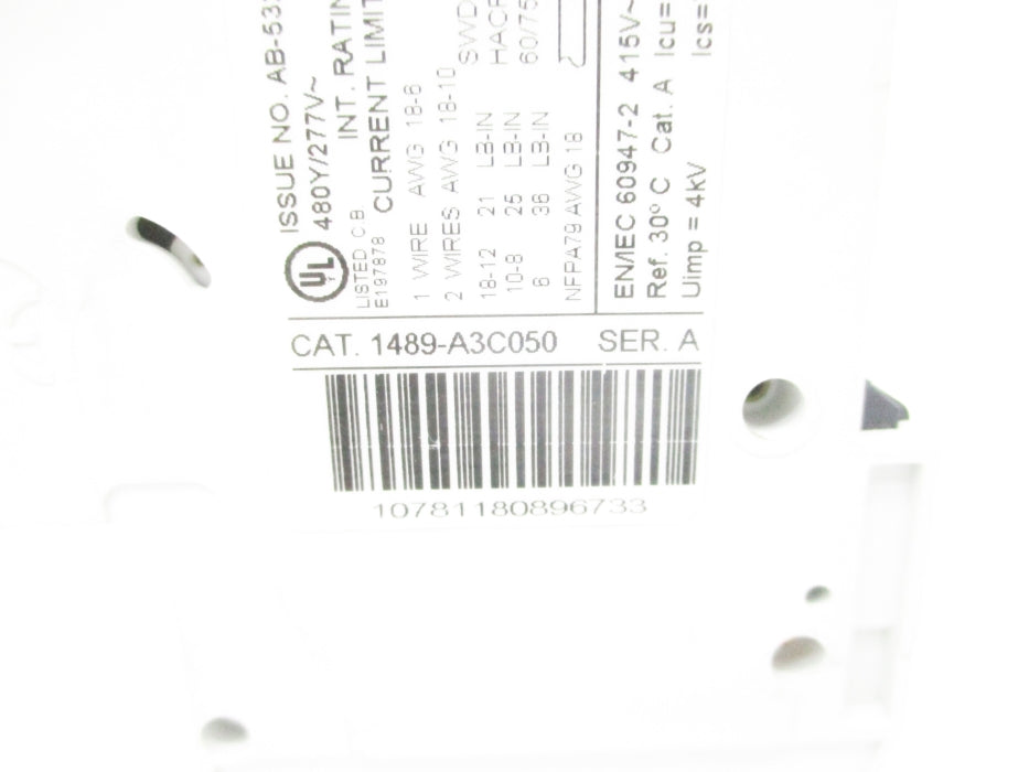 ALLEN BRADLEY 1489-A3C050 SER. A 5A 277V NSNP