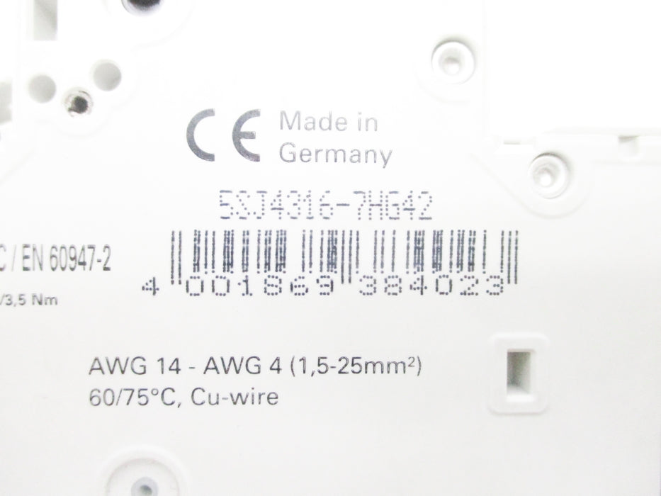 SIEMENS 5SJ4316-7HG42 16A 277VAC NSNP