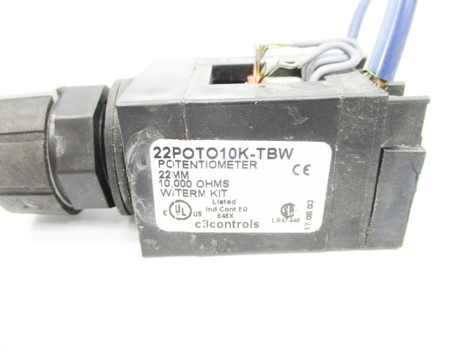 CE CONTROLS 22POTO10K-TBW UNMP