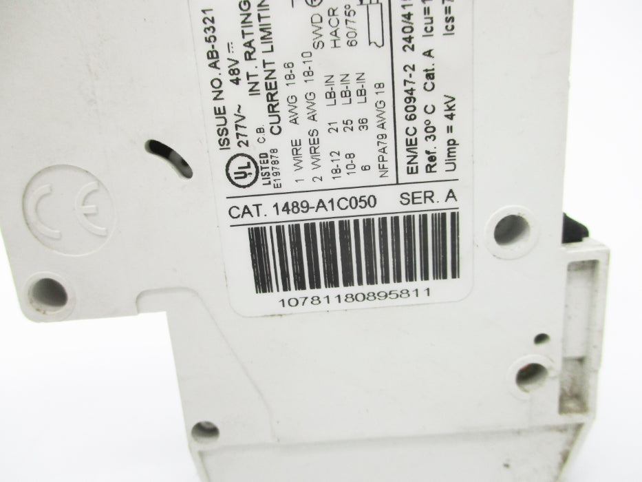 ALLEN BRADLEY 1489-A1C050 SER. A 5A 277V UNMP