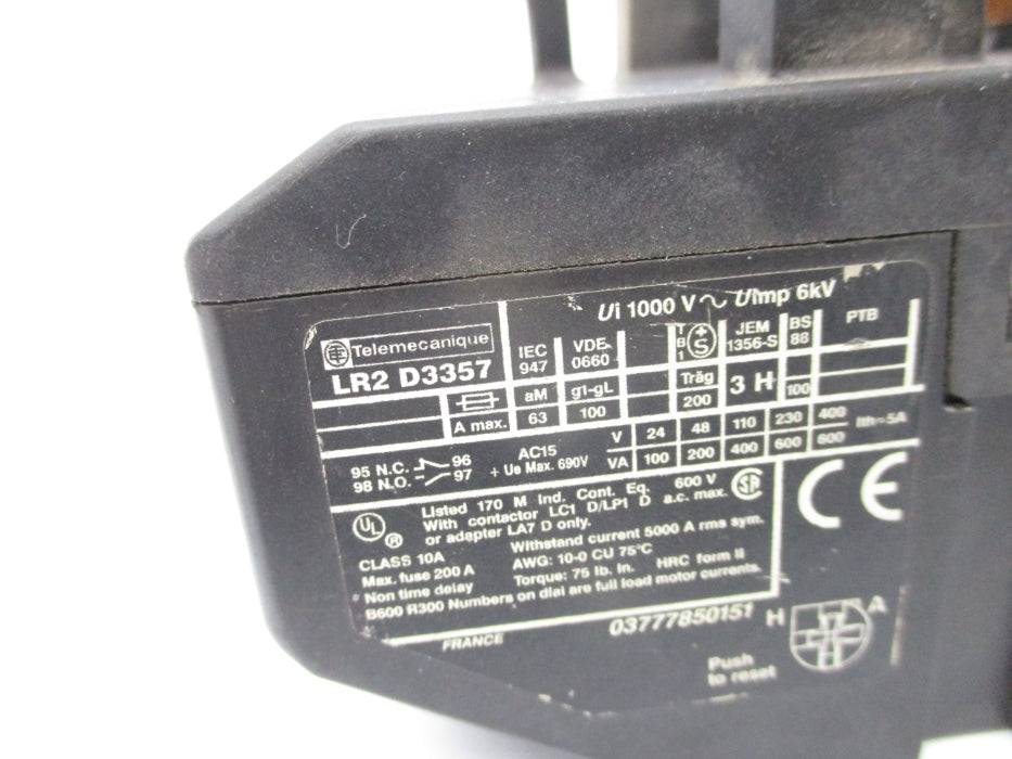 TELEMECANIQUE LR2D3357 37-50A UNMP