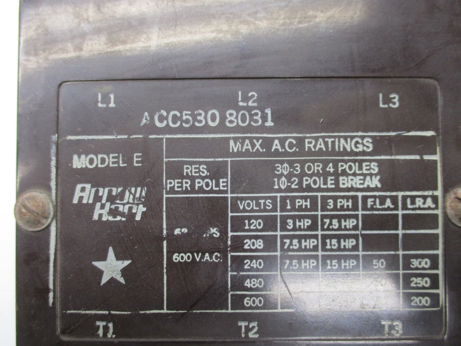 ARROW HART ACC5308031 600VAC UNMP