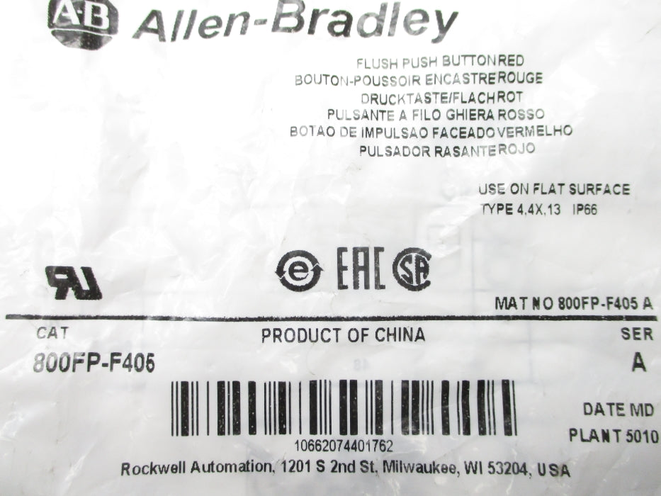 INDUSTRIAL SPARE PART 800FP-F406 SER. A NSMP