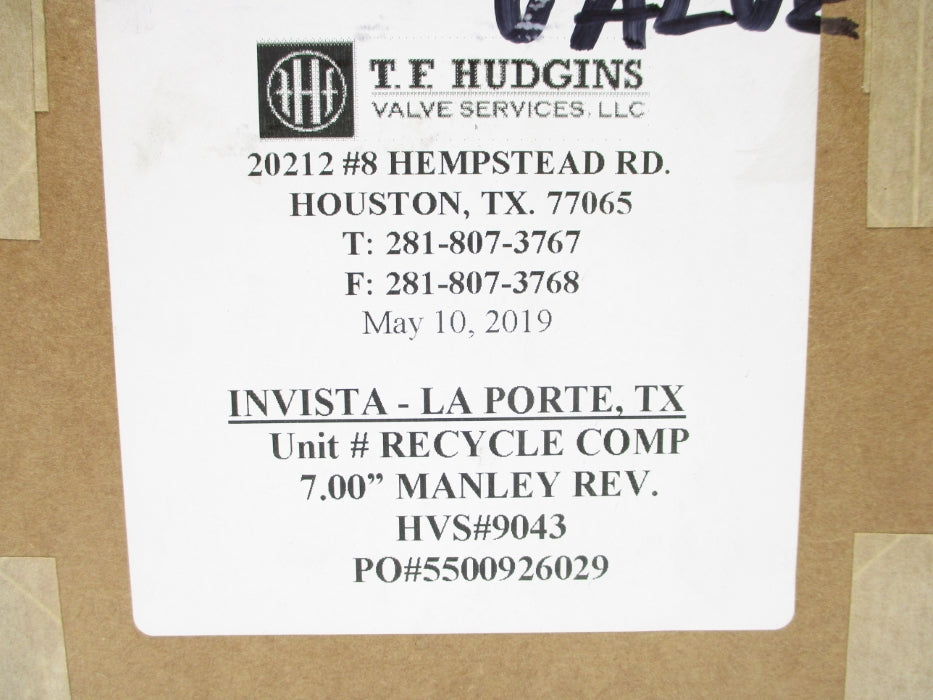 T.F. HUDGINS VALVE SERVICES 5500926029 7.00" NSFS