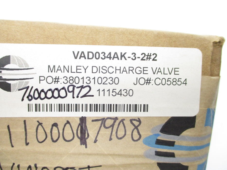 COOK MANLEY VAD034AK-3-2#2 3801310230 NSFS