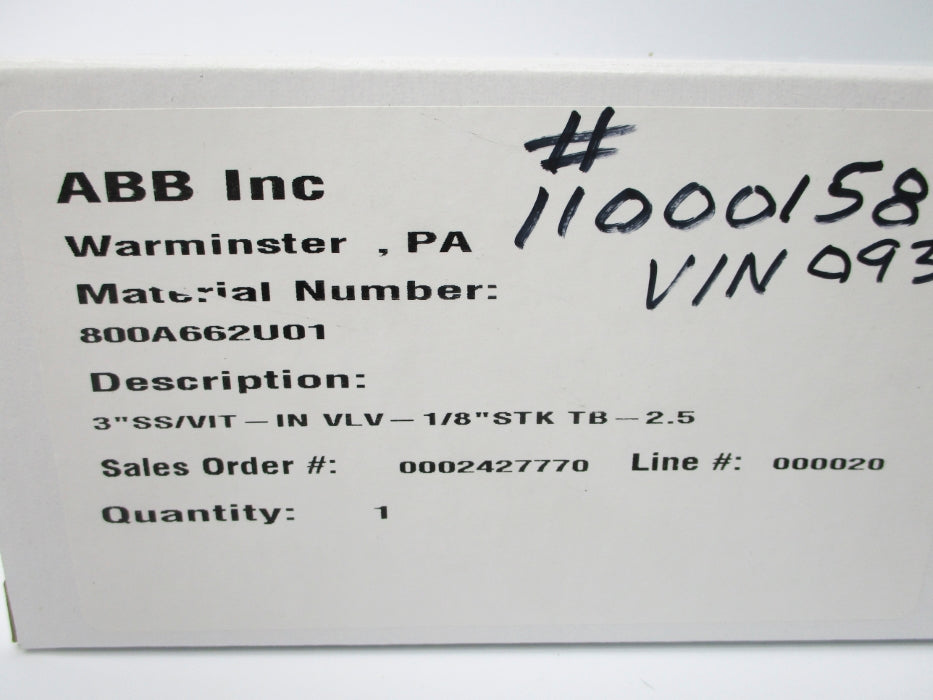 ABB 800A662U01 250PSIG NSMP
