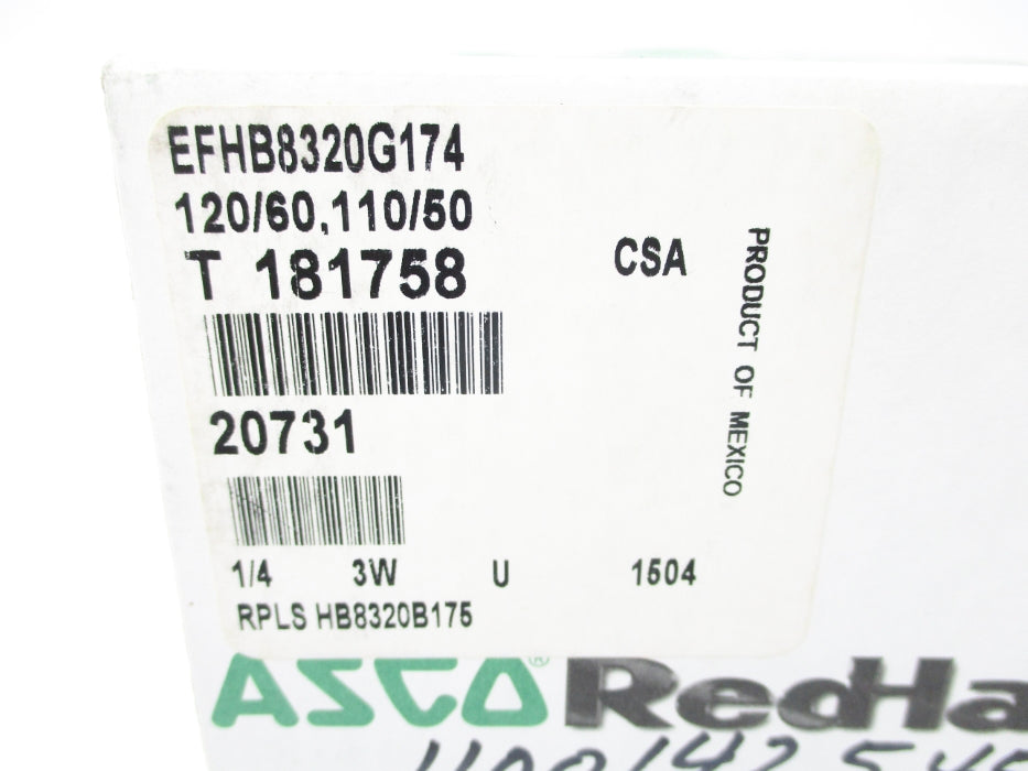 ASCO EFHB8320G174 110/120V 100PSI NSMP
