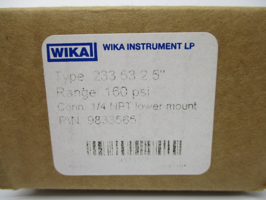 WIKA 9833565 0-160PSI NSMP