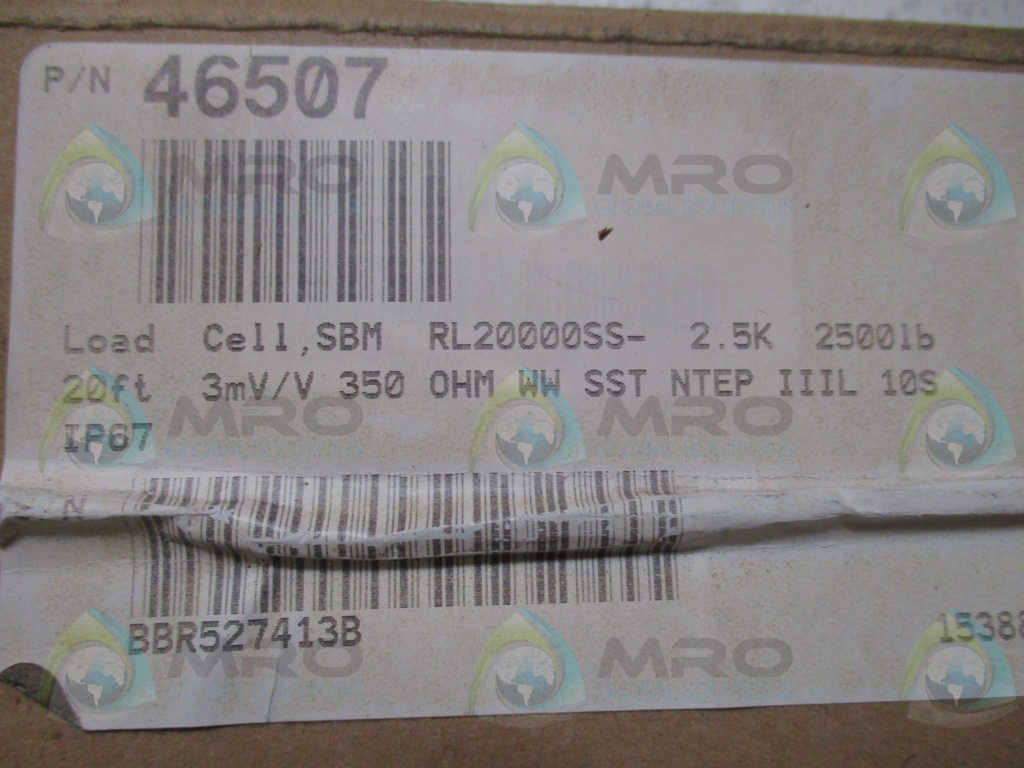 RICE LAKE RL20000SS-2.5K, 46507 LOAD CELL*NEW IN BOX*