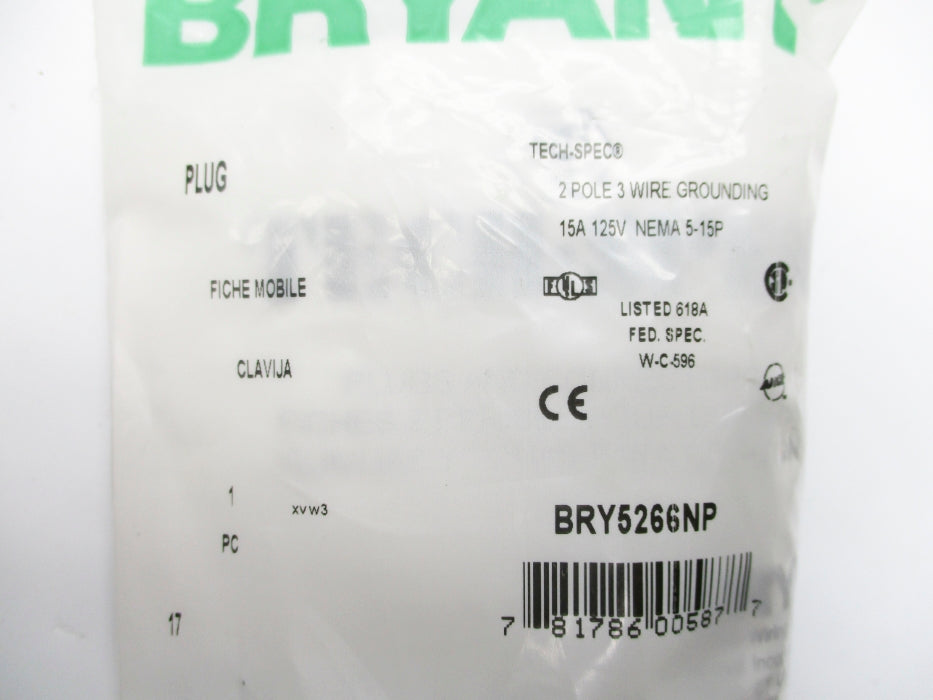 BRYANT BRY5266NP 15A 125V NSMP