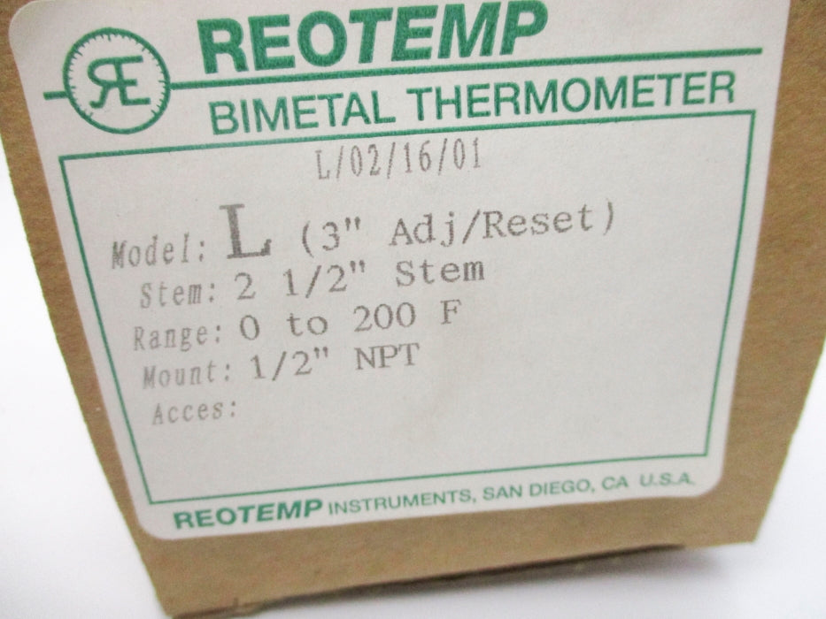 REOTEMP L/02/16/01 200F NSMP