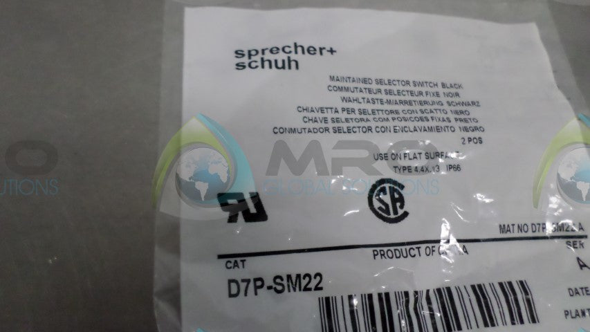 SPRECHER+SCHUH D7P-SM22 *NEW IN BAG*