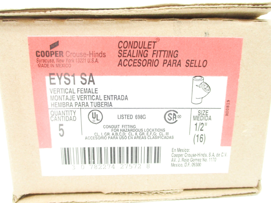 CROUSE-HINDS EYS1SA (PKG OF 5) NSMP