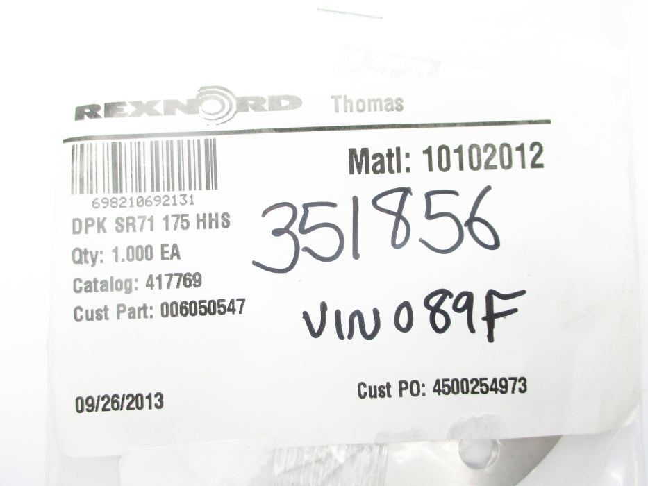 REXNORD 417769 DPKSR71175HHS NSMP