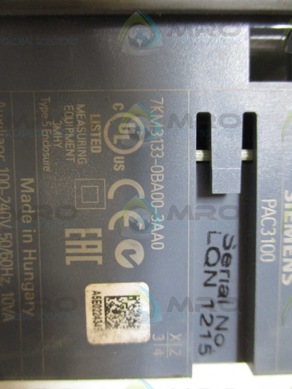 SIEMENS SENTRON PAC3100 7KM3133-0BA00-3AA0 POWER METER *USED*